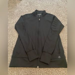Wonder wink scrub jacket black
